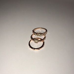 Rose gold stackable rings